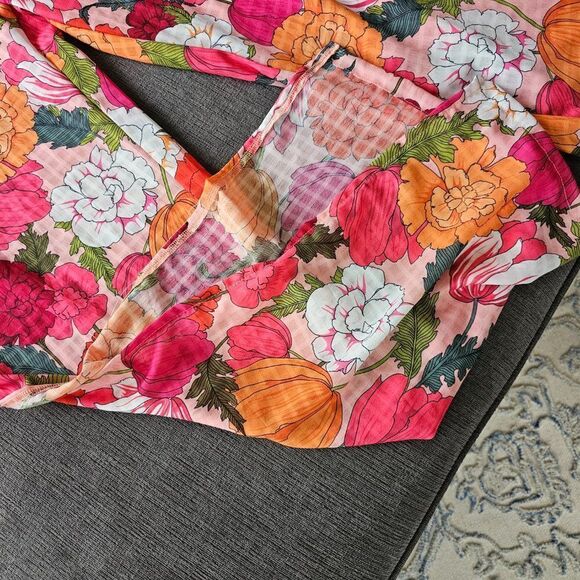 Trina Turk Women's Sunny Bloom Print Swim Slit Cover Up Pants - Picture 6 of 9